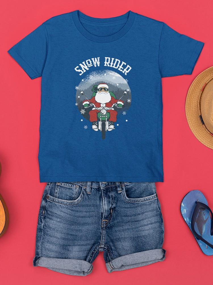 Snow Rider Santa T-shirt -SmartPrintsInk Designs
