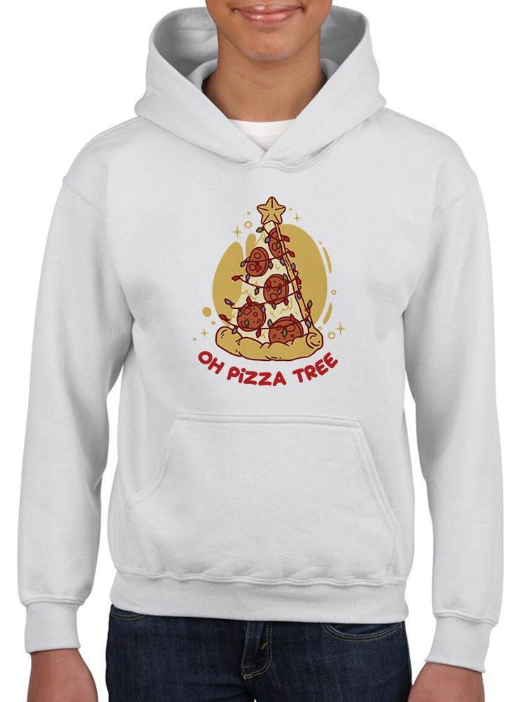 Oh Pizza Tree Christmas Hoodie -SmartPrintsInk Designs
