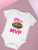 Mom Future Mvp With Football Bodysuit -SmartPrintsInk Designs