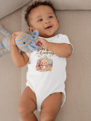 Camping With Cute Baby Bear Bodysuit -SmartPrintsInk Designs