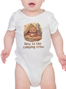 New To Camping Crew Baby Bear Bodysuit -SmartPrintsInk Designs