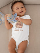 New To Camping Crew Baby Bear Bodysuit -SmartPrintsInk Designs
