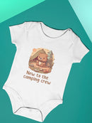 New To Camping Crew Baby Bear Bodysuit -SmartPrintsInk Designs