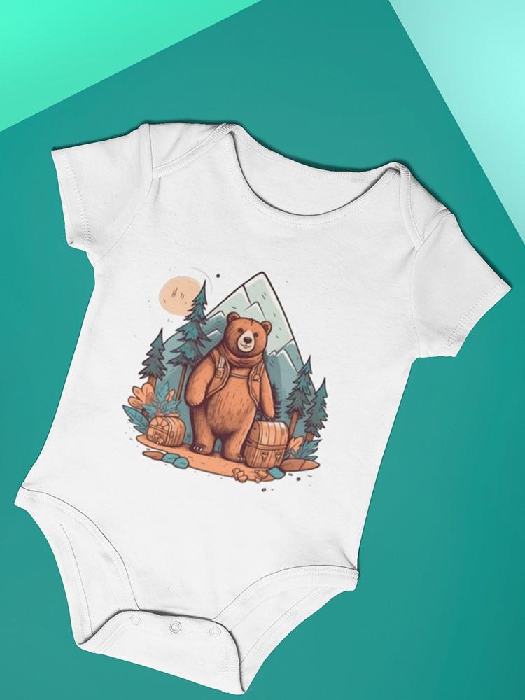 Sweet Adventure Bear Bodysuit -SmartPrintsInk Designs