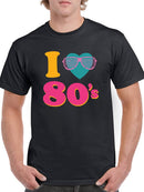 I Love 80'S Glasses Heart Men's T-shirt
