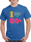 I Love 80'S Glasses Heart Men's T-shirt