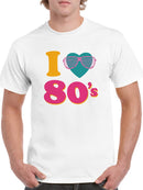 I Love 80'S Glasses Heart Men's T-shirt