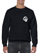 Three Eyed White Skull Men's Sweatshirt