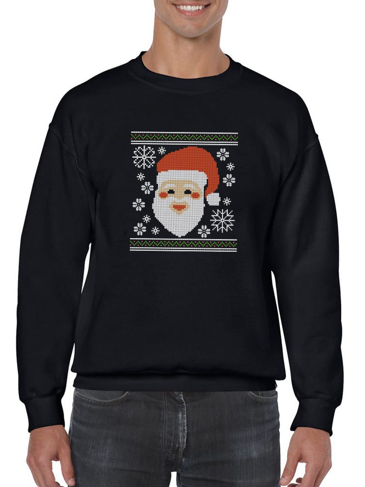 Cute Smile Santa Graphic Men's Sweatshirt