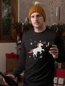 Christmas Cheer Unicorn Graphic Men's Sweatshirt