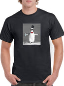 Fancy Singing Performance Penguin Men's T-shirt