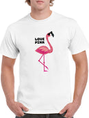 Lovely Sparkling Pink Flamingo Men's T-shirt