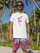 Lovely Sparkling Pink Flamingo Men's T-shirt
