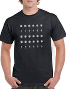 Strange Pattern Stars Lighting Bolt Men's T-shirt
