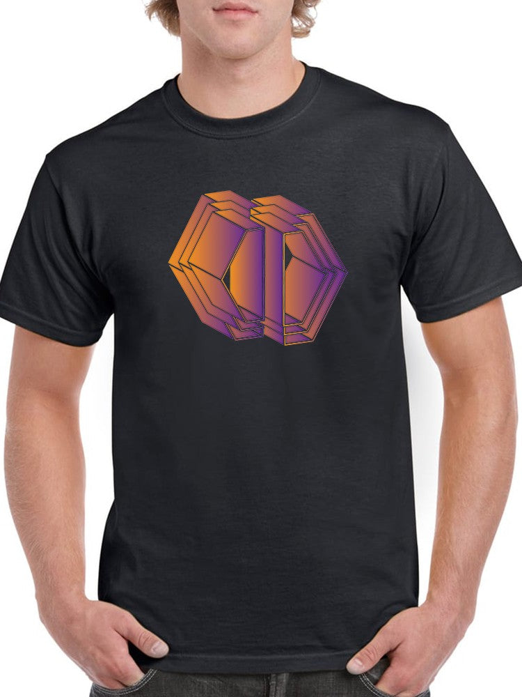 Geometric figure in sunset colors Men's T-shirt