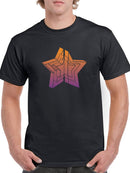 Cool 3D Star in sunset colors Men's T-shirt