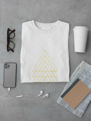 Set of yellow triangles in hipster style Men's T-shirt