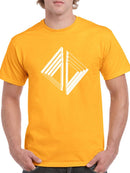 Set of white triangles in hipster style Men's T-shirt