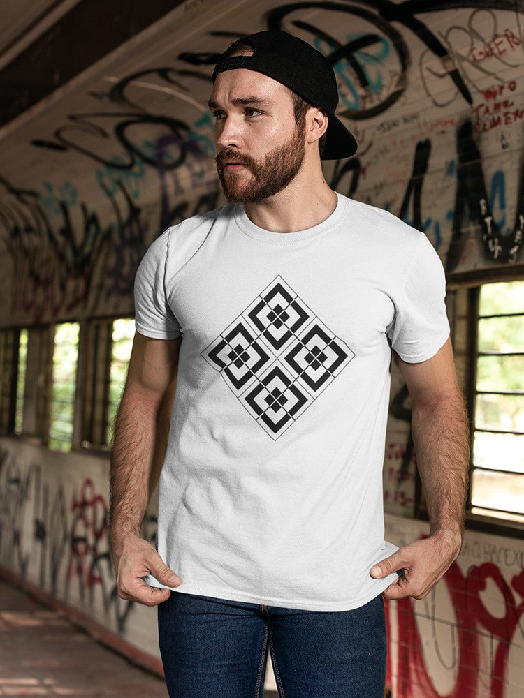Set of four rhombus in hipster style Men's White T-shirt