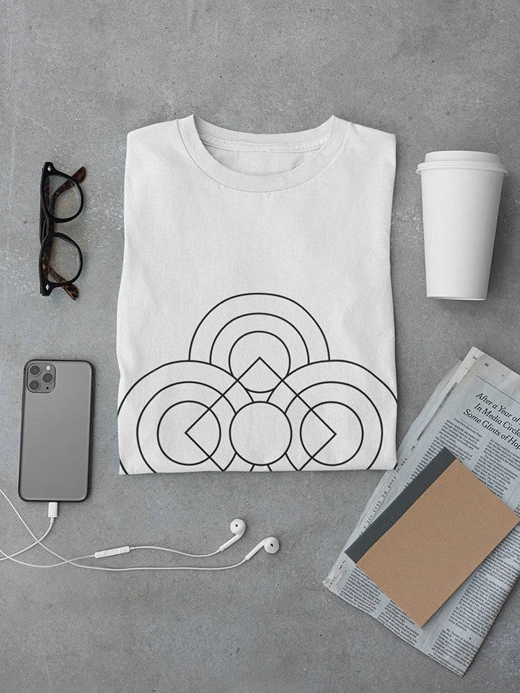 Set of circles and a rhombus Men's White T-shirt