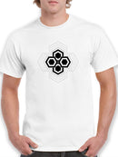 Set of four hexagons in the shape of a cross Men's White T-shirt