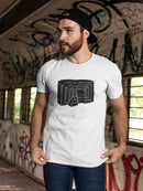 Cool and strange geometric design Men's White T-shirt