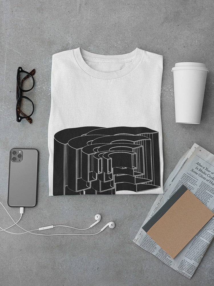 Cool and strange geometric design Men's White T-shirt