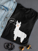 Llama Meow Graphic Design Women's T-shirt