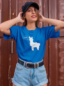 Llama Meow Graphic Design Women's T-shirt