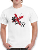 England Lion Roars Soccer Champions Men's White T-shirt