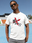 England Lion Roars Soccer Champions Men's White T-shirt
