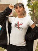 England Lion Roars Soccer Champions Women's White T-shirt