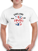 England Loyal Lion Forever Flag Colors Men's White T-shirt