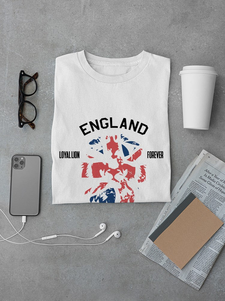 England Loyal Lion Forever Flag Colors Men's White T-shirt