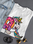Unicorn With A Donut T-shirt -SPIdeals Designs