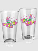 Mushrooms In Skull Pint Glass -SPIdeals Designs