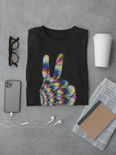 Colorful Peace Hand Sign T-shirt -SPIdeals Designs