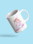 Girl Wearing Pink Mug -SPIdeals Designs