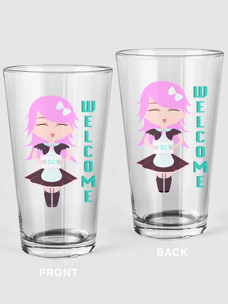 Maid Woman Greeting Pint Glass -SPIdeals Designs