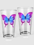 A Colofrul Butterfly Pint Glass -SPIdeals Designs
