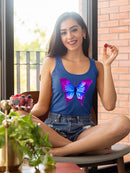 Butterfly Purple Racerback Tank -SPIdeals Designs