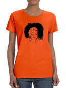 Afro Woman Stunning Hair Shaped T-shirt -SPIdeals Designs