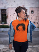 Afro Woman Stunning Hair Shaped T-shirt -SPIdeals Designs