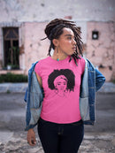Afro Woman Stunning Hair Shaped T-shirt -SPIdeals Designs