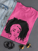 Afro Woman Stunning Hair Shaped T-shirt -SPIdeals Designs