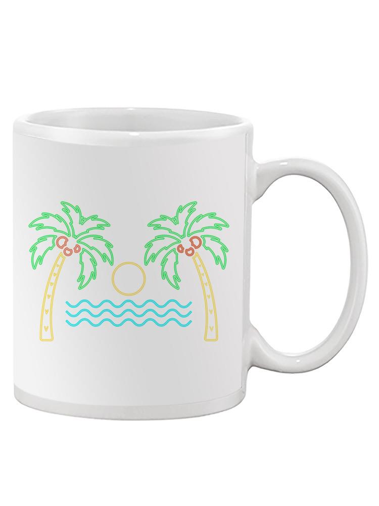 Summer Beach Neon Mug -SPIdeals Designs