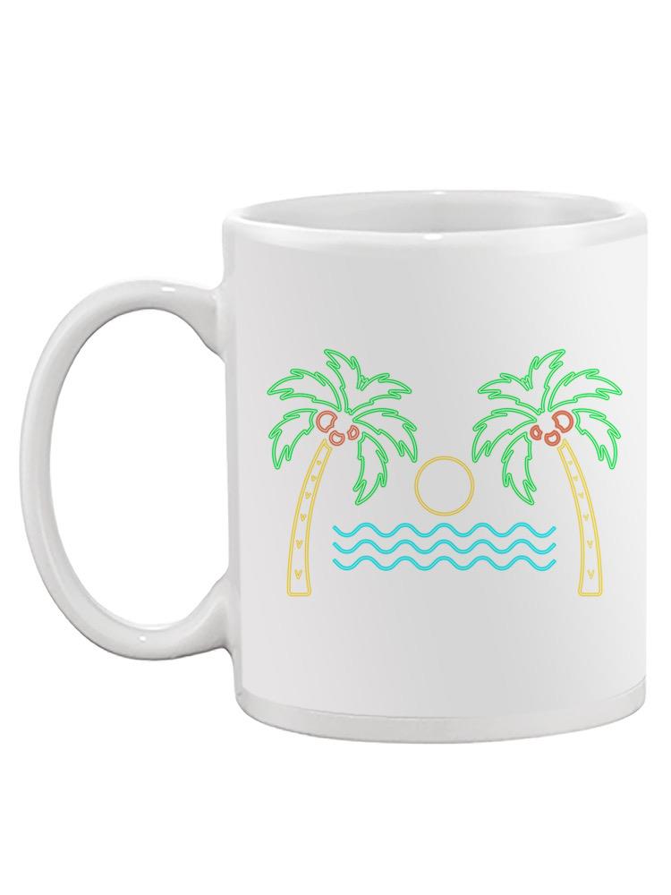 Summer Beach Neon Mug -SPIdeals Designs