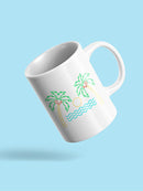 Summer Beach Neon Mug -SPIdeals Designs