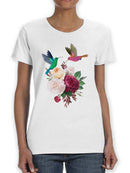 Hummingbirds With Flowers T-shirt -SPIdeals Designs