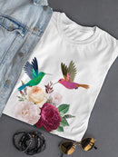 Hummingbirds With Flowers T-shirt -SPIdeals Designs